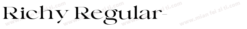 Richy Regular字体转换